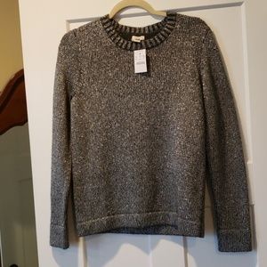 J Crew silver metallic sweater